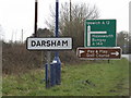 TM4171 : Darsham Village Name sign & Roadsign by Geographer
