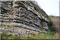 Limestone cliff by the coast walk