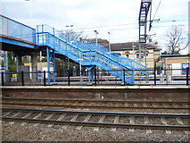 TQ3090 : Footbridge at Alexandra Palace station by Marathon