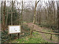 Path and Information Board in Sevenoaks Common