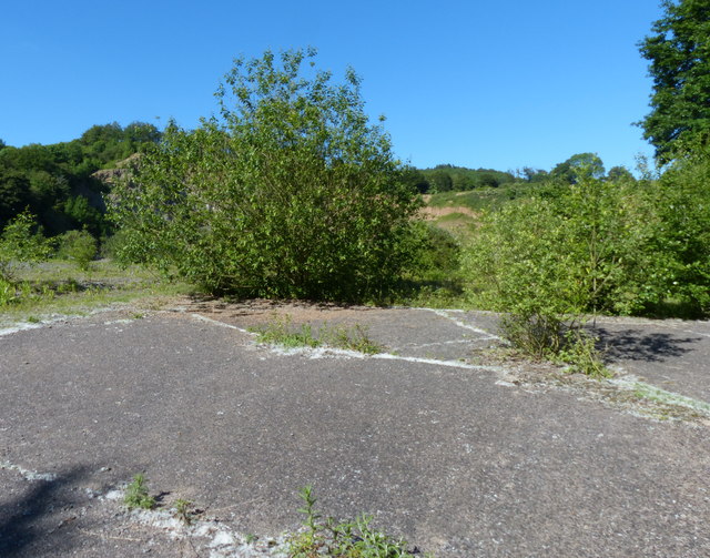 Concreted area at Woodbury Quarry