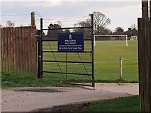 TM1646 : Ipswich School Playing fields gate by Richard Mudhar