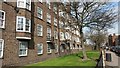 Brick-built flats in New Park Road