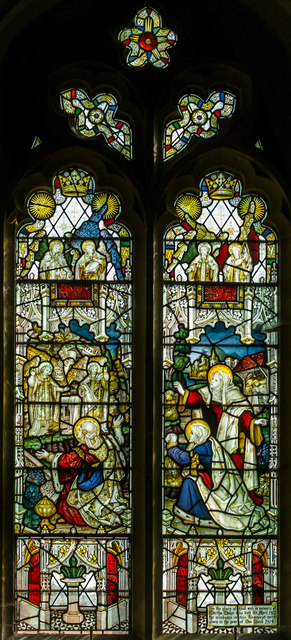 Stained glass window, St Andrew's church, Alfriston