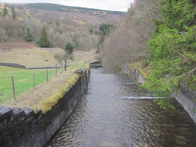 Spillway from Cantref Reservoir