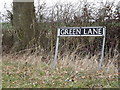 TM2486 : Green Lane sign by Geographer