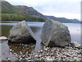 NY2621 : Hundred Year Stone, Derwent Water by Anthony Foster