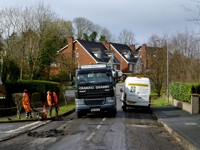 Road repairs, Knockgreenan Close, Omagh
