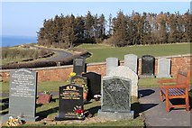 NS2515 : Dunure Cemetery by Leslie Barrie