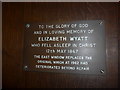 St Wilfrid, Haywards Heath: memorial (iv)