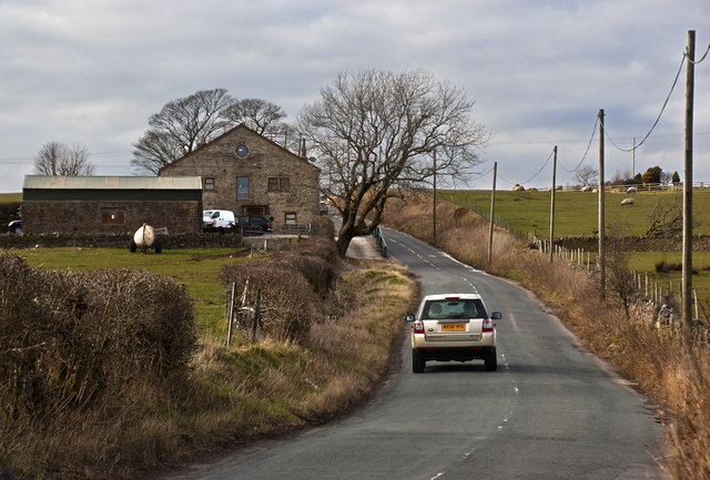 Roman Road passes Higher Grimehills Farm