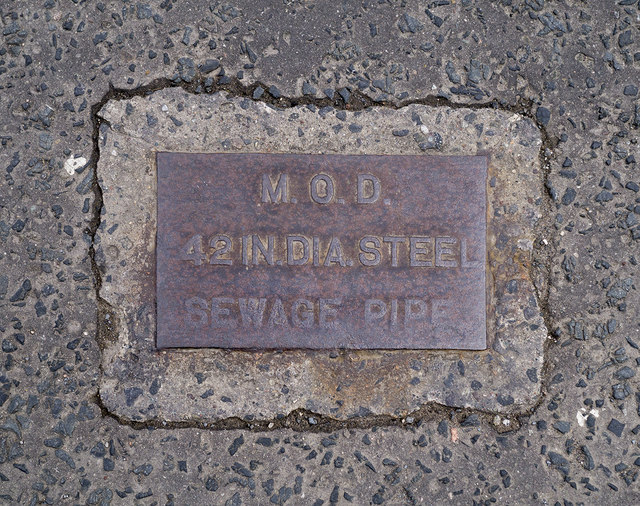 Sewage pipe sign, Belfast