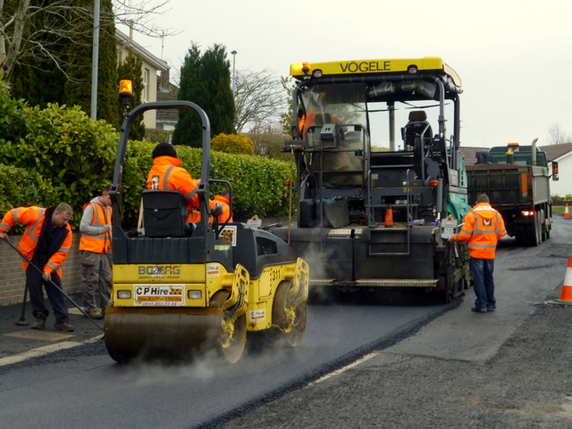 Rolling tarmac, Omagh