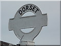 South Perrott: detail of a blank Dorset signpost