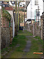 A baguette lies abandoned in an alley between Signal Terrace and Clifton Street