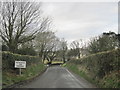 Lane at Bowness-on-Solway village boundary