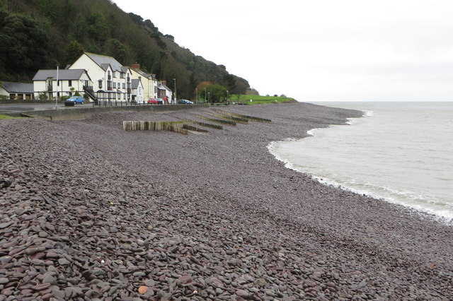 Stony beach by the Coast Path