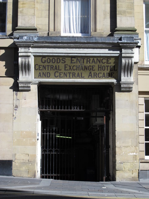 Goods entrance to the Central Exchange Buildings, Market Street, NE1