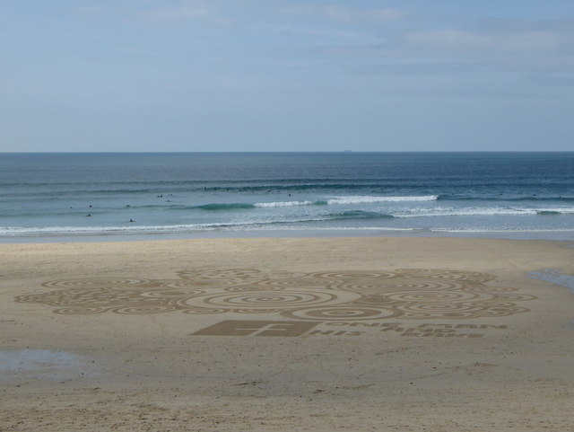 Beach art at Sennen Cove © Rod Allday cc-by-sa/2.0 :: Geograph Britain ...