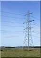 Electricity maintenance men approach a pylon