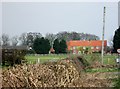 Dog  Kennel  Lane  Farm  over  hedge  and  fields