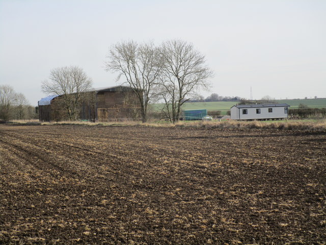 Dutch barn and mobile home