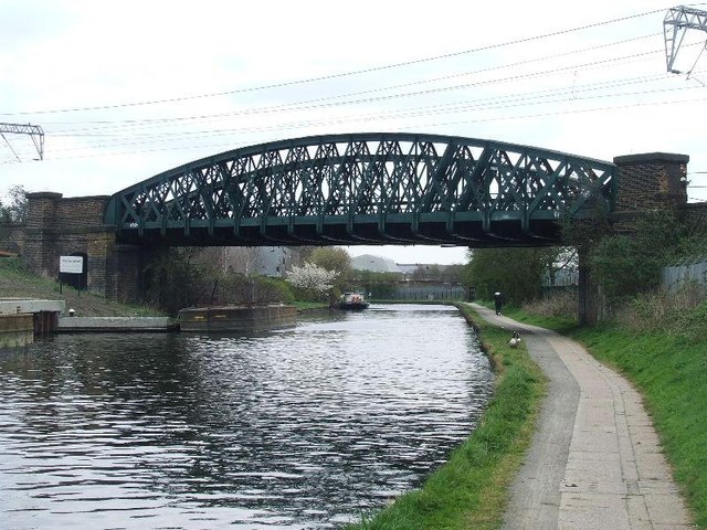 The North London line crosses the Paddington Branch of the Grand Union Canal