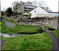 Ogney Brook footbridge at the edge of a ford, Llantwit Major