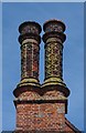 TM4656 : Moot Hall chimney stacks, Aldeburgh by Jim Osley
