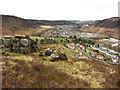 View towards Maerdy from an abandoned quarry