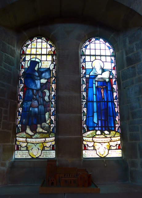St John the Baptist, Flookburgh: stained glass window (c)