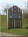 TG2002 : Swardeston Village Name sign by Geographer