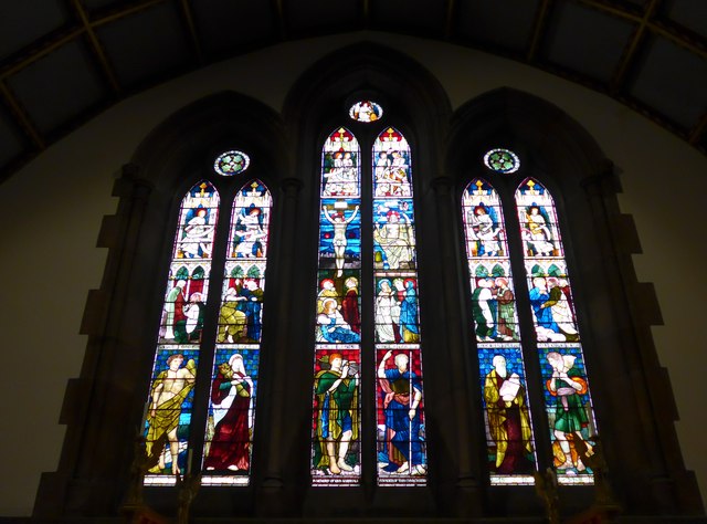 Keswick St John: stained glass window  (2)