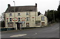 Derelict and boarded-up Red Lion Hotel, Hendy