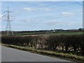 Power lines crossing farmland, south of Long Lane