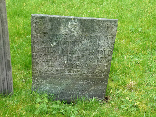 Hickling Churchyard - Belvoir Angel headstone