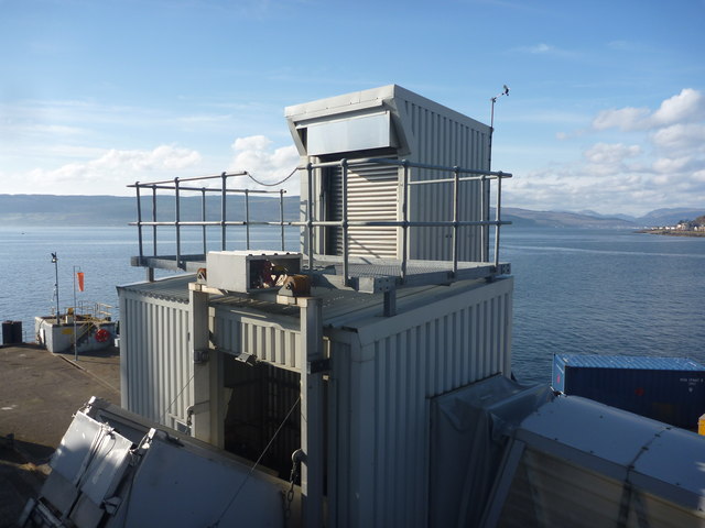 Firth Of Clyde : Battleship Grey On Wemyss Bay Pier