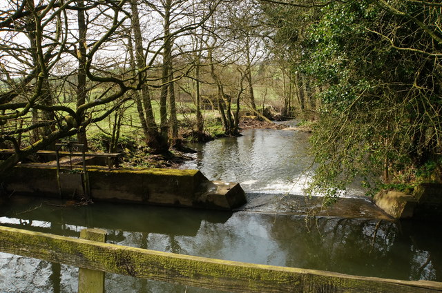 River Ecclesbourne, weir and drain
