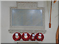 WW1 Memorial in Bramford church