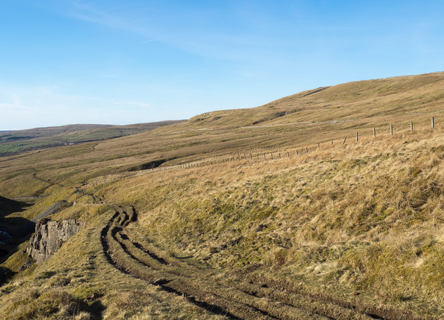 Rutted route in valley of Clargill Burn