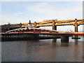 NZ2563 : Tyne Swing Bridge and High Level Bridge by G Laird