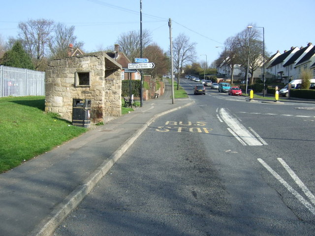 Bus stop and shelter on Union Hall Road
