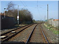 Newcastle Metro line towards Newcastle Airport