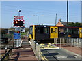 Level crossing near Callerton Parkway Metro Station