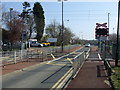 Level crossing near Callerton Parkway Metro Station