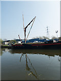 TQ3489 : Thames Sailing Barge, River Lee Navigation, London N17 by Christine Matthews