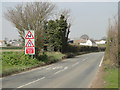 Road signs on the B1456