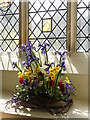 Easter window display in East Mersea Church