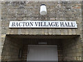 Bacton Village Hall sign