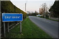 Brent Knoll : East Brent Sign on Burton Row